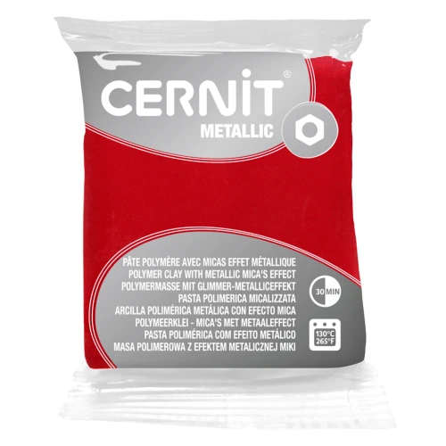 Metallic Cernit Polymer clay - Red (n°400) 56gr x1