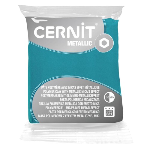 Metallic Cernit Polymer clay - Turquoise (n°676) 56gr x1