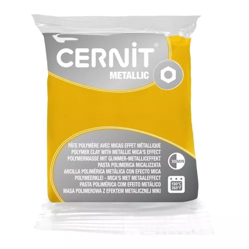 Metallic Cernit Polymer clay - Yellow (n°700) 56gr x1