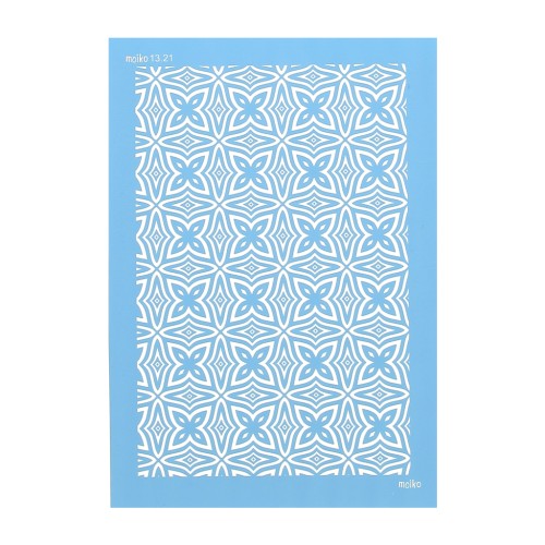 74x105mm Moiko Silk Screen for polymer clay - Simple Aboriginal pattern 13.21 x1