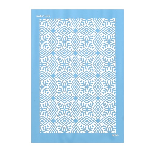 74x105mm Moiko Silk Screen for polymer clay - Kaleidoscope 13.50 x1