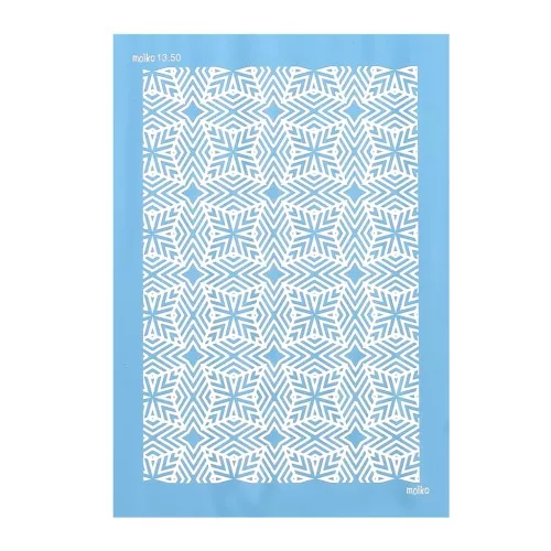 74x105mm Moiko Silk Screen for polymer clay - Kaleidoscope 13.50 x1