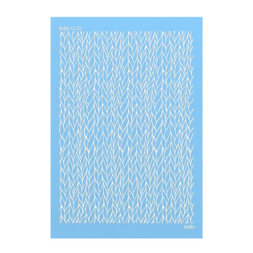 74x105mm Moiko Silk Screen for polymer clay - Braiding 12.32 x1
