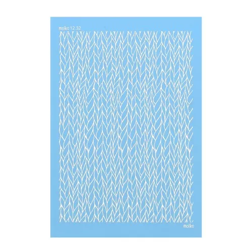 74x105mm Moiko Silk Screen for polymer clay - Braiding 12.32 x1