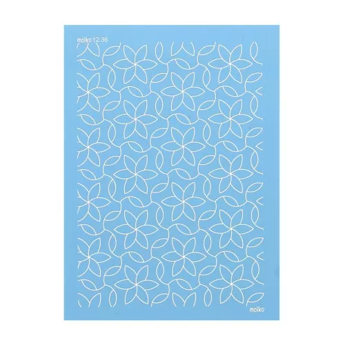 74x105mm Moiko Silk Screen for polymer clay - Flowers 12.36 x1