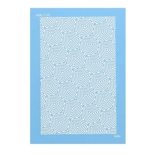 74x105mm Moiko Silk Screen for polymer clay - Aboriginal Triangle 12.45 x1