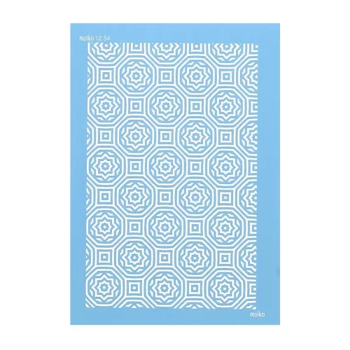 74x105mm Moiko Silk Screen for polymer clay - Starry Cement 12.54 x1