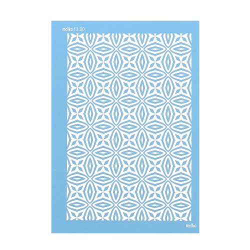 74x105mm Moiko Silk Screen for polymer clay - Kaleidoscope 13.20 x1