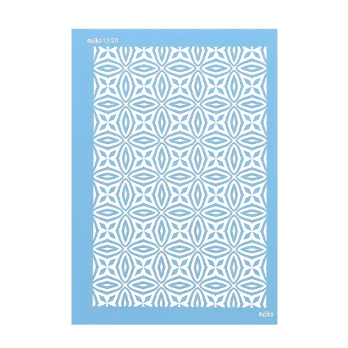 74x105mm Moiko Silk Screen for polymer clay - Kaleidoscope 13.20 x1