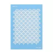 74x105mm Moiko Silk Screen for polymer clay - Fan pattern 12.44 x1
