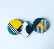 74x105mm Moiko Silk Screen for polymer clay - Fan pattern 12.44 x1