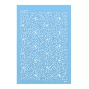 74x105mm Moiko Silk Screen for polymer clay - Flowers 12.34 x1