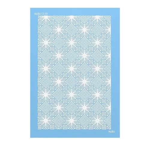 74x105mm Moiko Silk Screen for polymer clay - Rhombus 13.00 x1