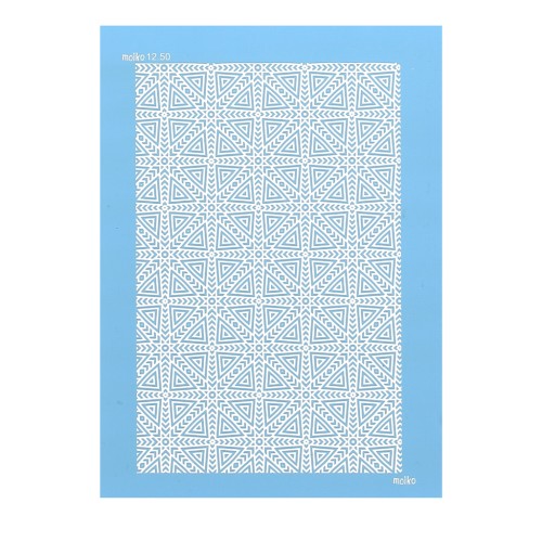 74x105mm Moiko Silk Screen for polymer clay - Triangles and Chevrons 12.50 x1