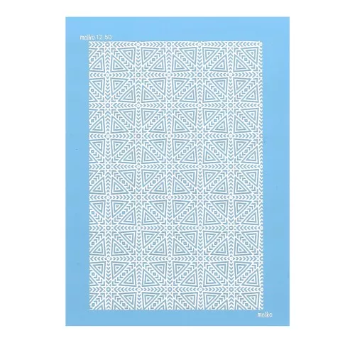 74x105mm Moiko Silk Screen for polymer clay - Triangles and Chevrons 12.50 x1