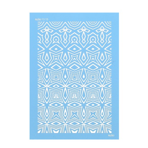 74x105mm Moiko Silk Screen for polymer clay - Aboriginal pattern 13.15 x1