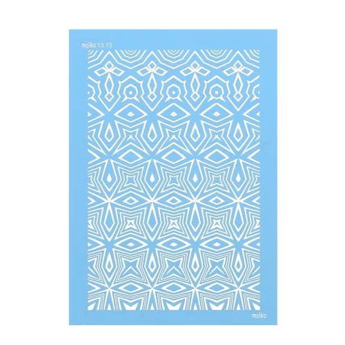 74x105mm Moiko Silk Screen for polymer clay - Aboriginal pattern 13.15 x1