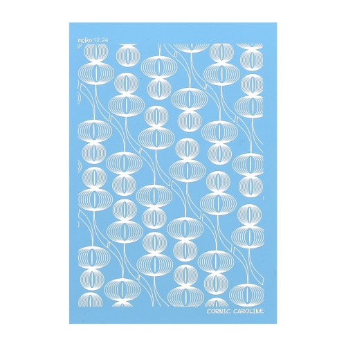 74x105mm Moiko Silk Screen for polymer clay - Lanterns Caroline Cornic x1