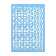 74x105mm Moiko Silk Screen for polymer clay - Elongateed Shell Caroline Cornic x1|raw }}