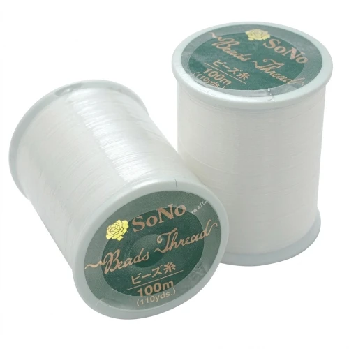Sono Beading Thread 0.20mm White x100 m