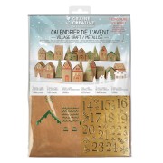 DIY Advent calendar - Kraft Village - Metallized x1
