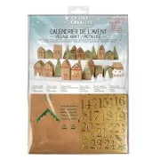 DIY Advent calendar - Kraft Village - Metallized x1