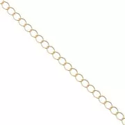 Chain 4 mm fine Gold plated x1m