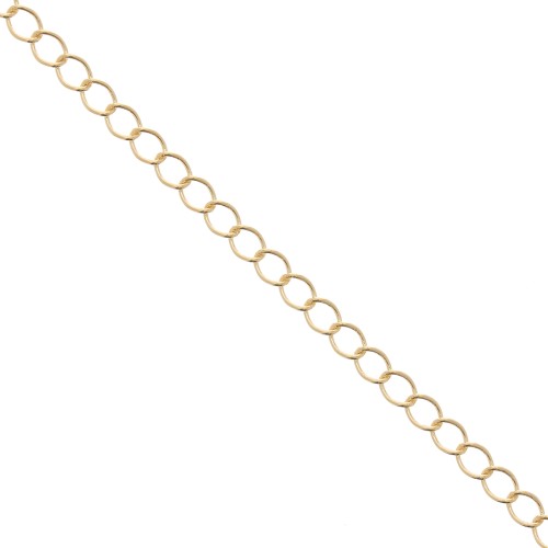 Chain 4 mm fine Gold plated x1m