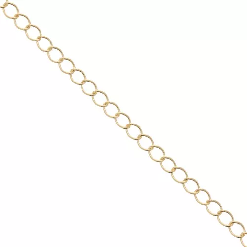 Chain 4 mm fine Gold plated x1m