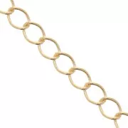 Chain 4 mm fine Gold plated x1m
