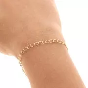 Chain 4 mm fine Gold plated x1m