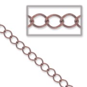 Chain  4 mm Old copper tone x1m|raw }}