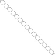 Chain Rombo 4 mm fine silver plating x1m