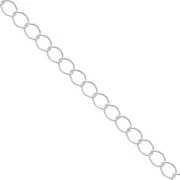 Chain Rombo 4 mm fine silver plating x1m