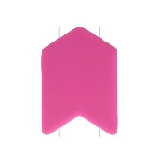 11x8mm Chevron Beads rubber effect zamac bead - Pink x1