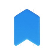 11x8mm Chevron Beads rubber effect zamac bead - Blue x1