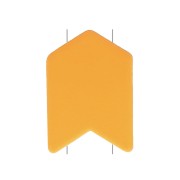 11x8mm Chevron Beads rubber effect zamac bead - Mustard x1