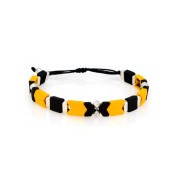 11x8mm Chevron Beads rubber effect zamac bead - Mustard x1