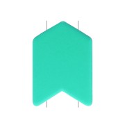 11x8mm Chevron Beads rubber effect zamac bead - Turquoise Green x1