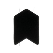 11x8mm Chevron Beads rubber effect zamac bead - Black x1