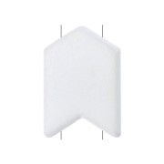 11x8mm Chevron Beads rubber effect zamac bead - White x1