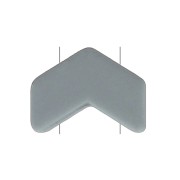 6x8mm Chevron Beads rubber effect zamac bead - Grey x1