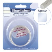 0.81 mm Square Copper Wire - German Style Wire - Silver-Plated x 2 m