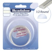 0.81 mm Half-Round Copper Wire - German Style Wire - Silver-Plated x 3 m