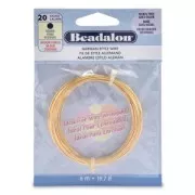 0.81 mm Round Brass Wire - German Style Wire - Gold-Plated x 6 m