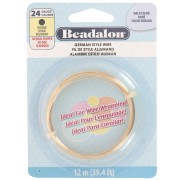 Round Copper Wire 0.51mm goldtone anti-ternissement  x12m|raw }}