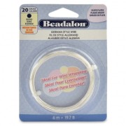 0.81 mm Round Copper Wire - German Style Wire - Silver-Plated x 6 m