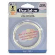 0.81 mm Round Copper Wire - German Style Wire - Silver-Plated x 6 m