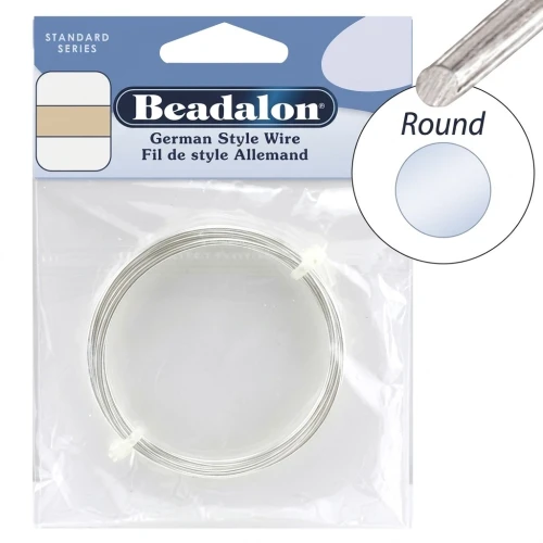 0.51 mm Round Copper Wire - German Style Wire - Silver-Plated x 12 m