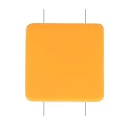 8x8mm Tila bead shape rubber effect zamac bead - Mustard x1